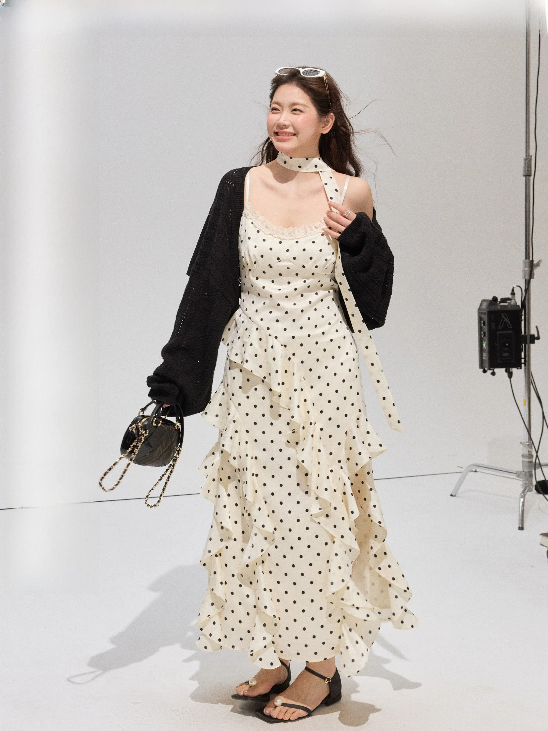 

Jiulu Studio Beau Formula Lace Patchwork Bridesmaid Dr plus Size Set Sweet Sle Long Sve V-Ne A-Line Skirt