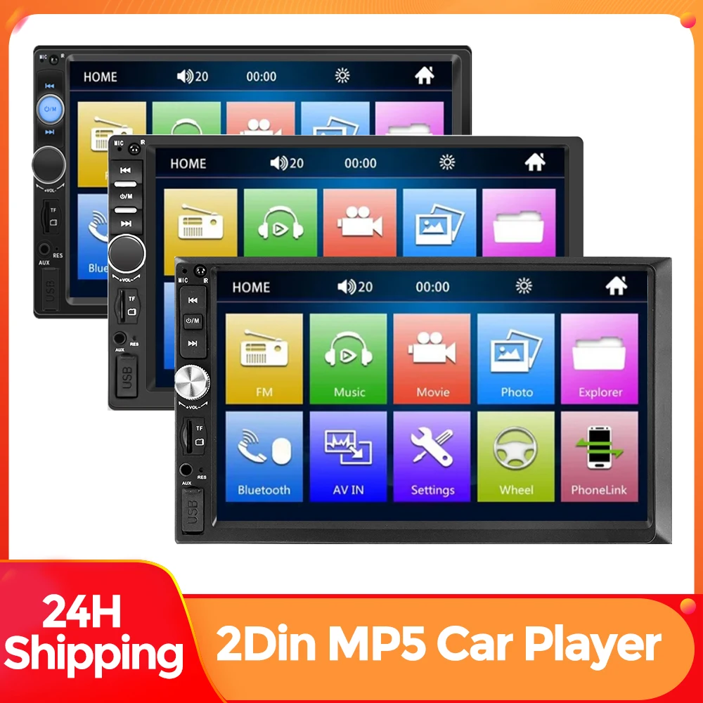 MEKEDE Touch Screen 2Din MP5 Player Car Radio Multimedia Automotive Intelligent System  FM Aux Input BT Mirror Link Autoradio