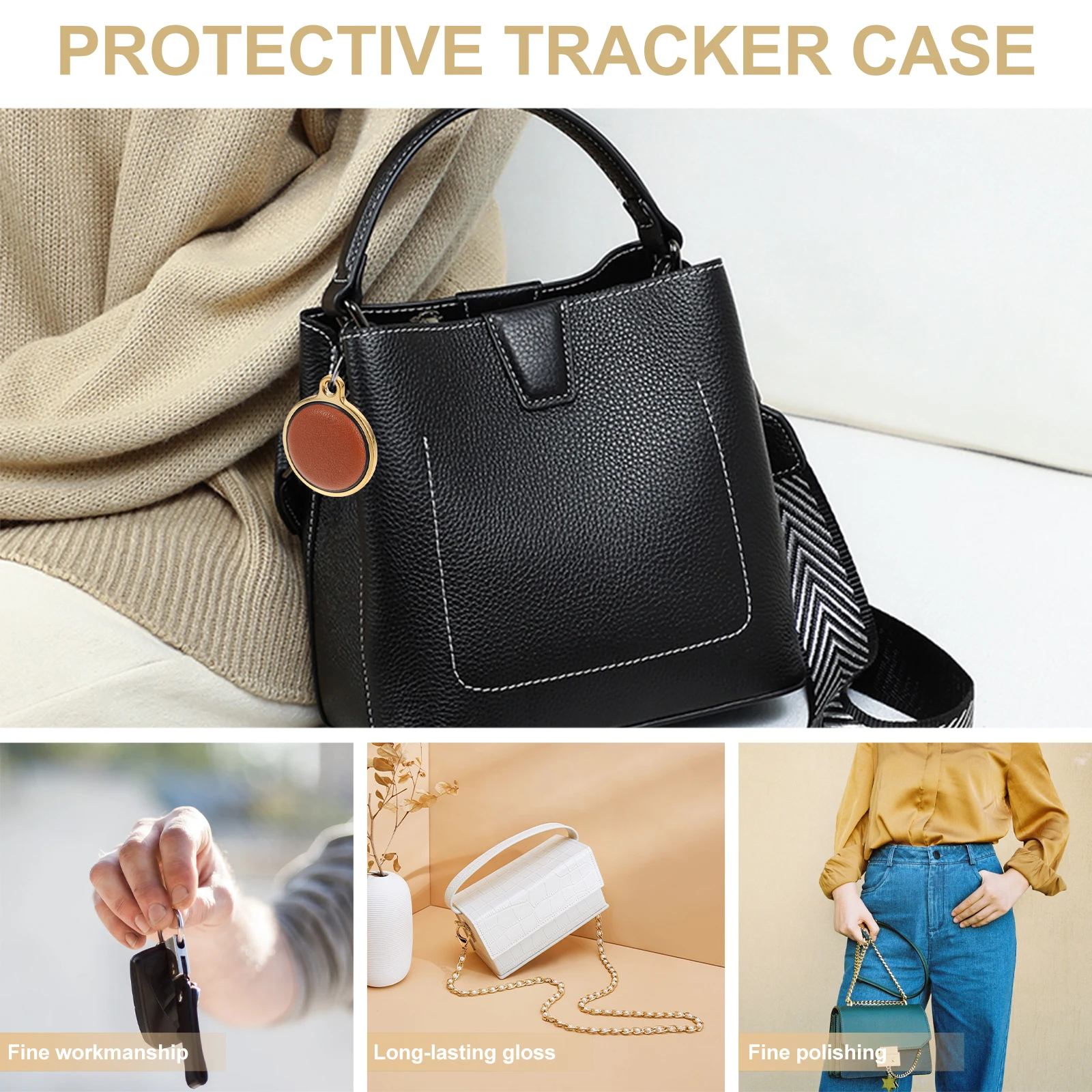 

Air Tag Tracker Case Protective Shell Lightweight Anti Scratch Dustproof Portable Sleeve R om Color