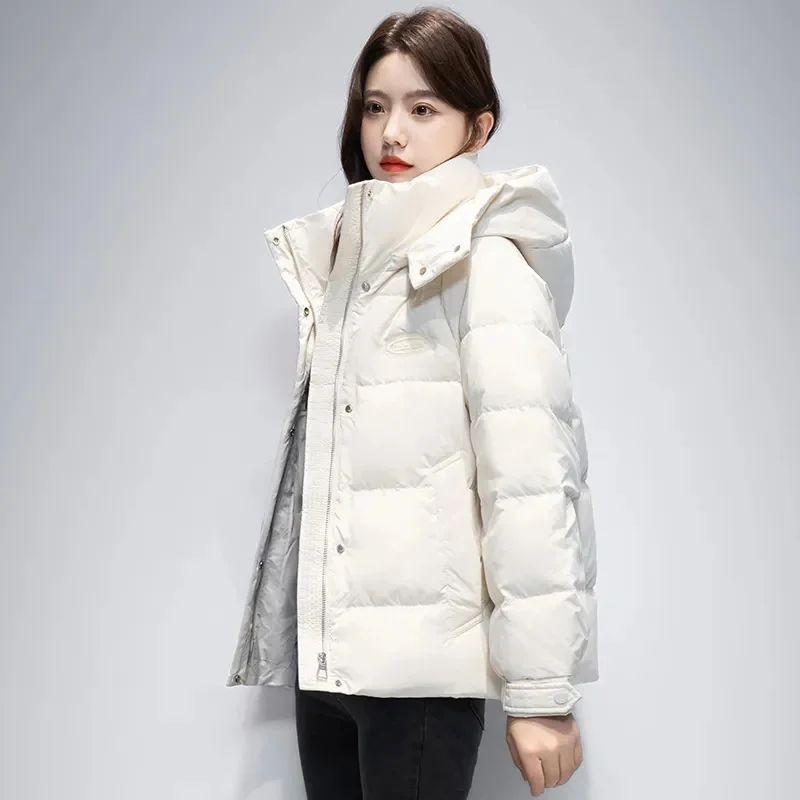 2024 New Style Korean Fashion Winter Jacket Short Down Bread Service Woman Snow Wear Puffer Coats Loose Warm Parkas Hooded Outwe