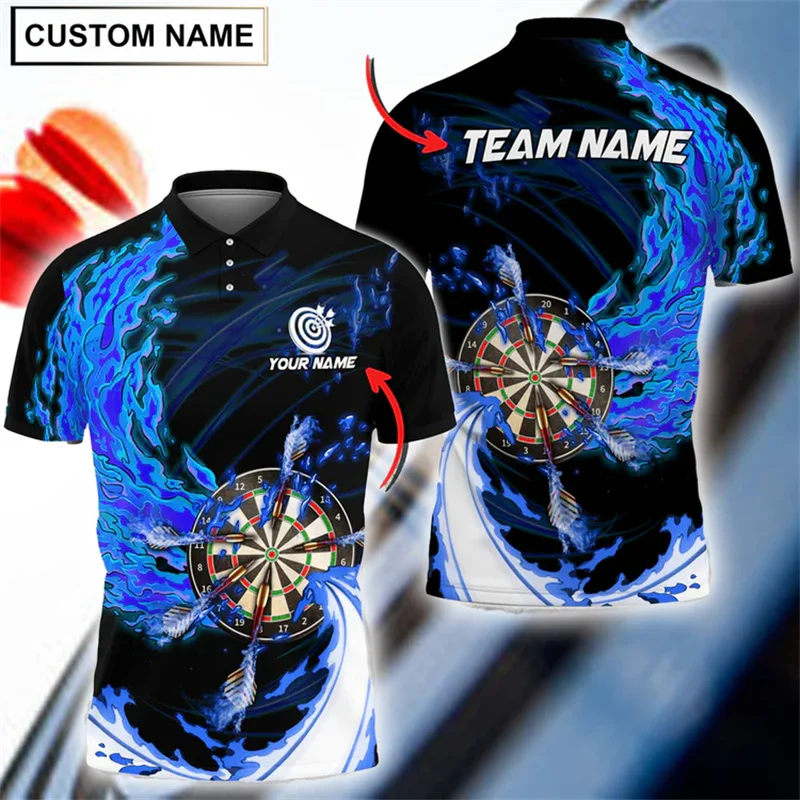 Unique Cool New Customized Name Dart Polo Shirts Men Women Improve Accuracy Short Sleeve Lapel Button Shirt 2025 New T-shirt