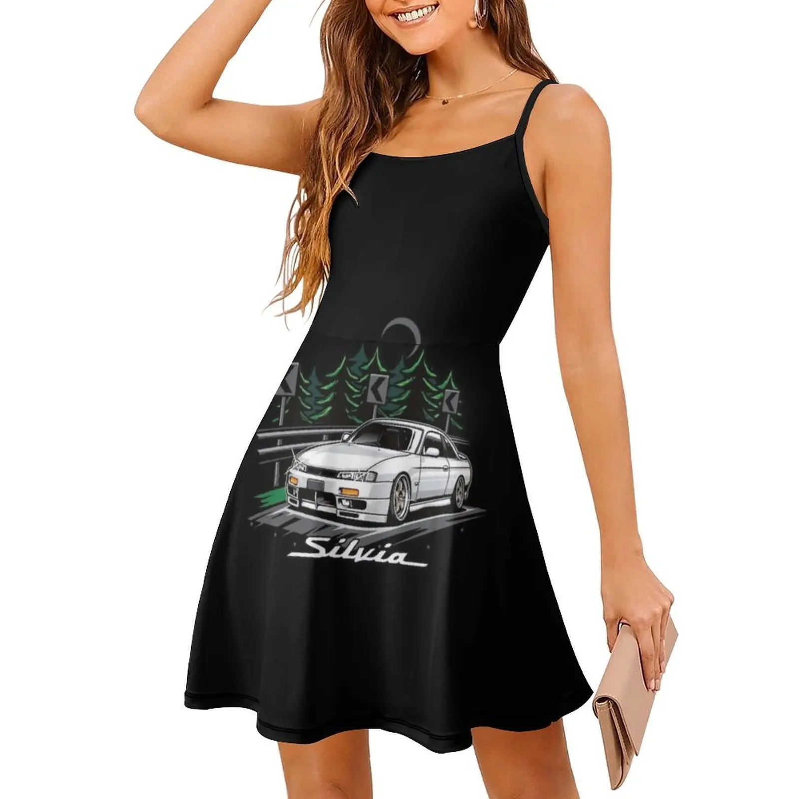 فستان سيلفيا S14 كوكي البوهيمي العتيق بأكمام منتفخة أو بدون أكمام للنساء فستان S14 سيلفيا S14 S15 سيلفيا S14 سيلفيا