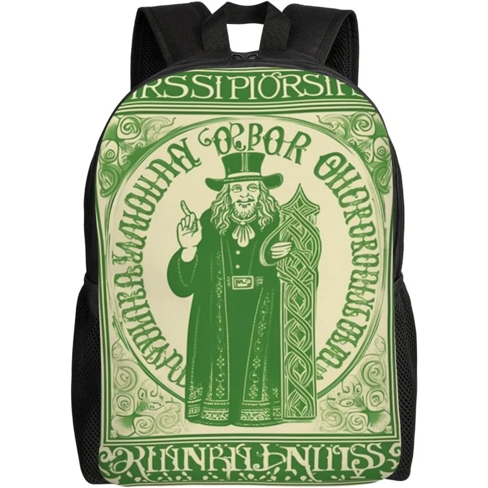 

Irish Blessing St Patrick'S Day Cute Backpack Waterproof Lightweight Laptop Backpack Shoulder Bag Casual Daypack For Women Men