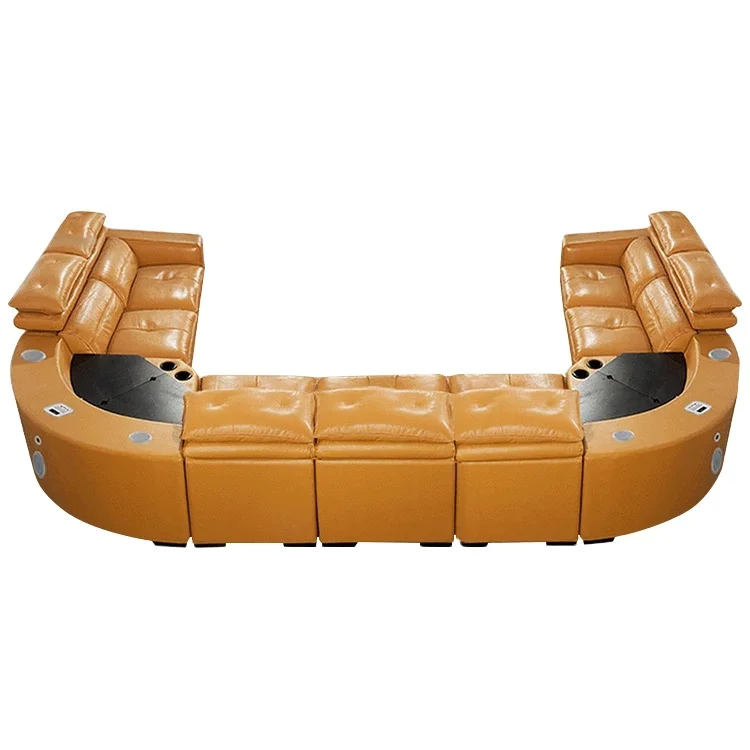 Luxury Factory Price Modern Simple Design Leather Furniture U Shaped Modular Sofa