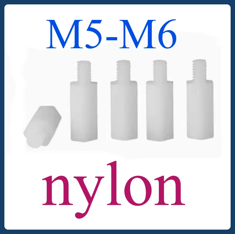 

M5 M6 motherboard PCB column gasket white nylon hexagonal partition male to female phillips screw bolt fixing kit