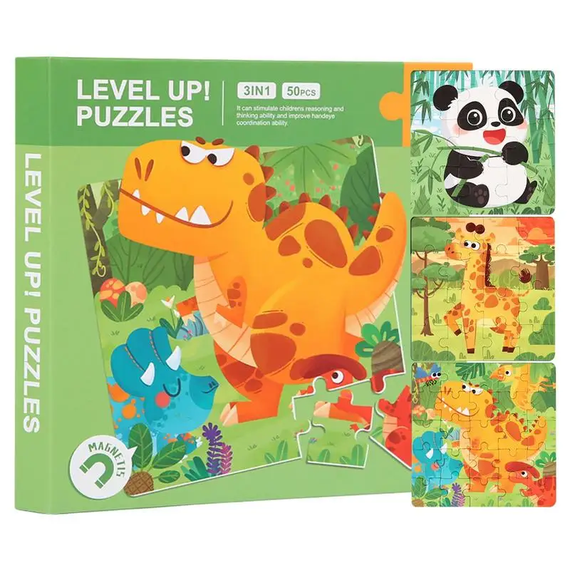 Magnetic Learning Puzzles Preschool Learning Toy Novelty Funny Adorable Sturdy Magnetic Puzzle Book For Kids STEM Intelligence