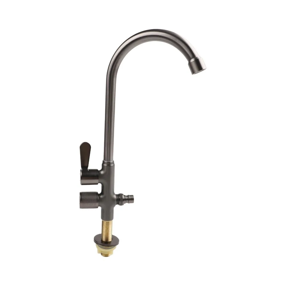 Outdoor Faucet with Dual Control System and 360 Rotation Spout for Garden Sink and Multi Function Exterior Water Distribution
