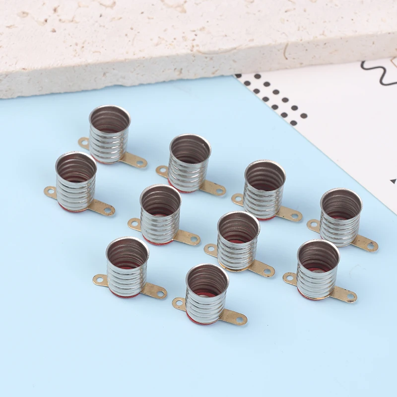 

10 шт. цоколей E10 с винтовым креплением, медные, для лампочек, малых электрических ламп, держателей ламп, для домашних экспериментов, электрические аксессуары