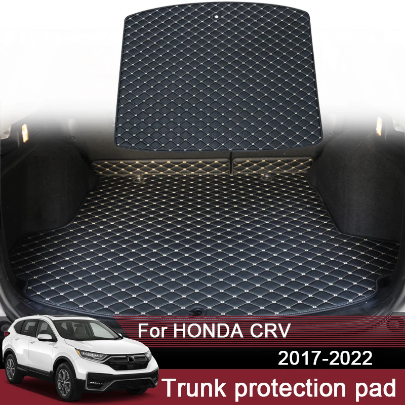 

1pc Car Styling Custom Rear Trunk Mat For Honda CRV Hybrid 2017-2022 Leather Waterproof Auto Cargo Liner Pad Accessory