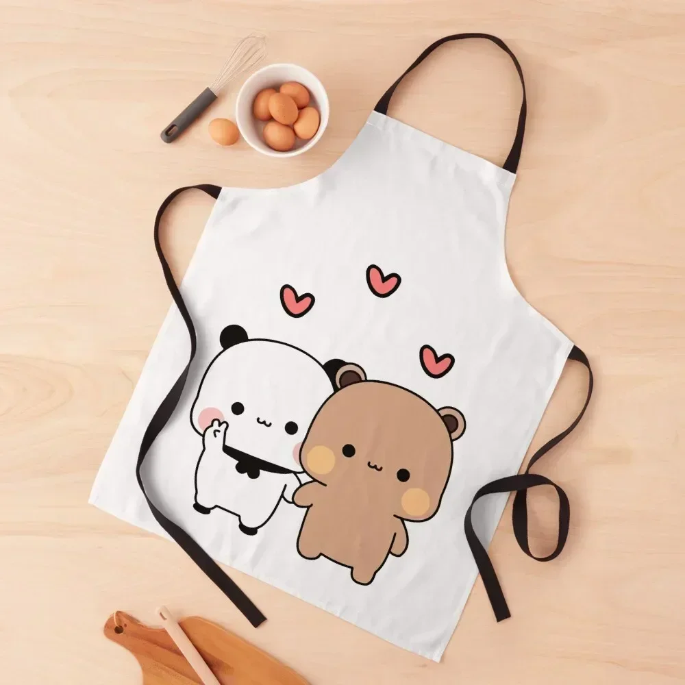 

LOVE PANDA BEAR , CUTE COUPLE Apron cooks clothes Things For The Home Women's Dress Kitchen Tools Apron