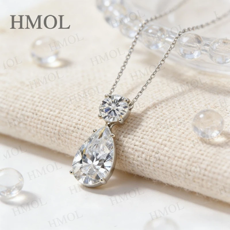 

Кулон из муассанита на заказ, грушевидный, 8x12 мм/10x16 мм, серебро 925 пробы, цвет D, сверкающий, ювелирное изделие для свадьбы, дня рождения, подарков