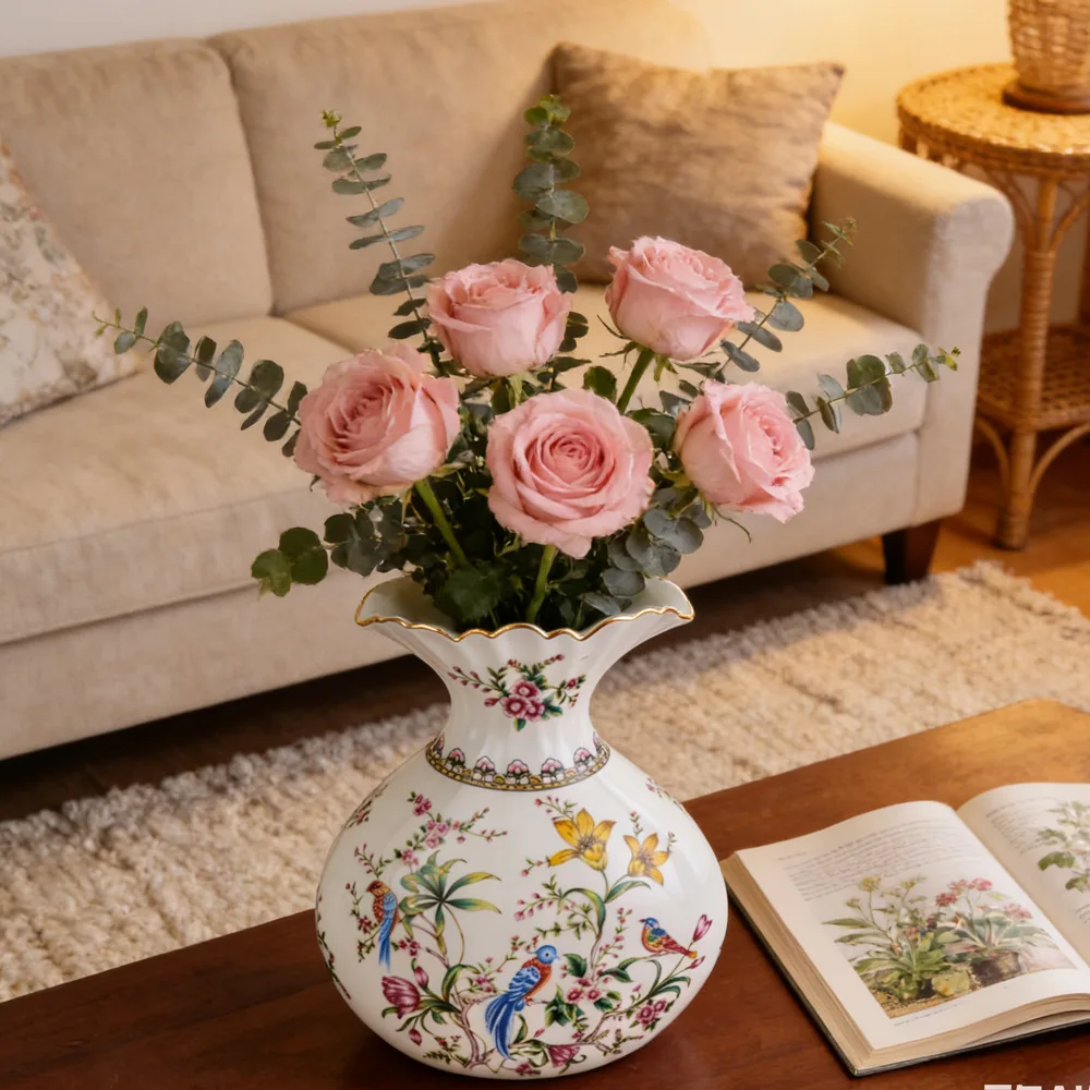 Ceramic flower pot vase flower arrangement hydroponic vase niche decoration