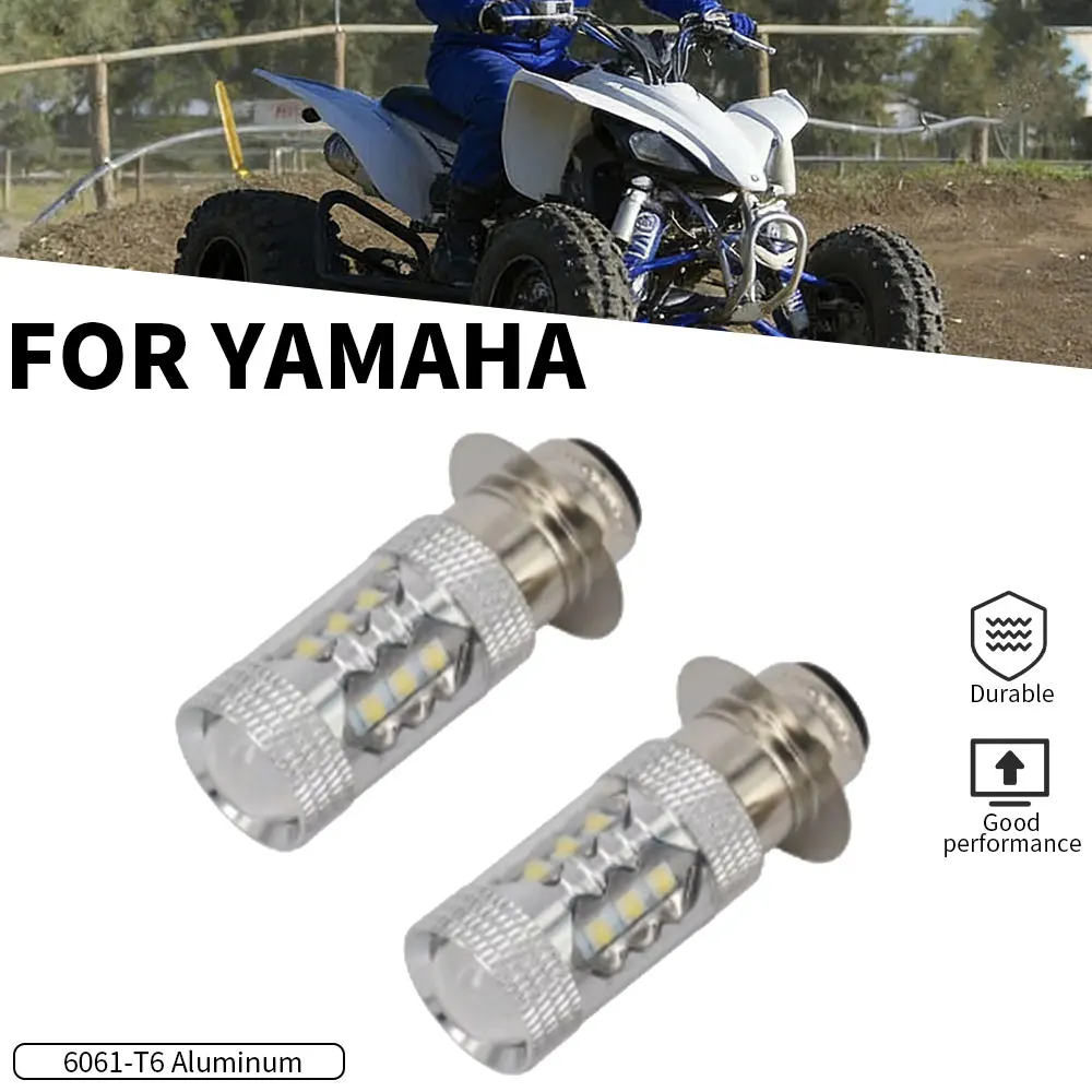 USTPO 80W bombillas LED súper blancas P15D H6M universales para ATVS YFM350 400 450 660 700 Raptor Blaster200 350 YFZ450 TRX 400EX LTZ400