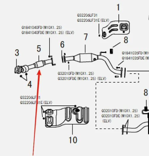 Factory Bulk Purchases Exhaust Car Pipes Euro2 Euro4 Three Way Catalytic Converter for Great Wall X240 V240 Steed GW4G69-S4N
