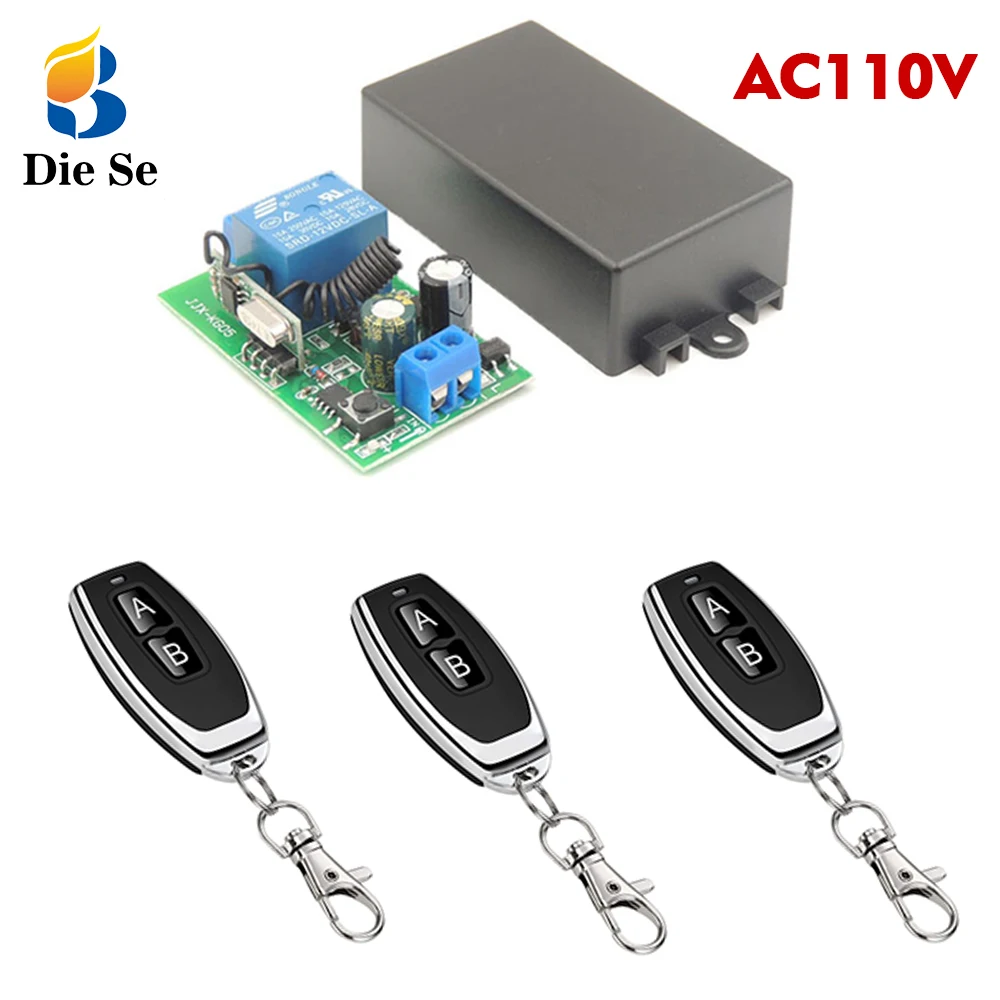 433MHz Universal Wireless Remote AC 110V 220V 1CH rf Relay and Transmitter Remote Control Garage/gate/Light/Fan/Home appliance