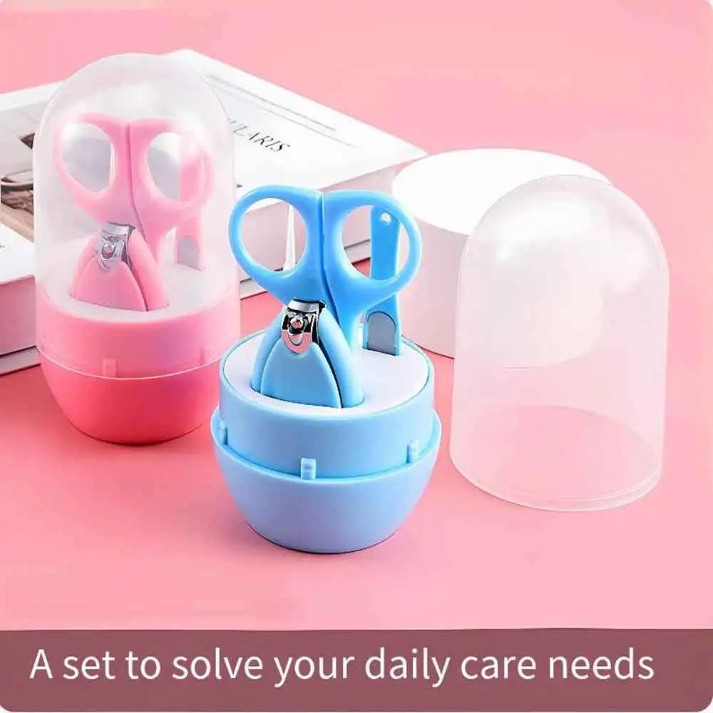 vvocci Baby Nail Care Tool Safe Portable  Nail Clipper Trimmer Tweezer with Box Children Manicure Kit Newborn Baby Nail Scissor