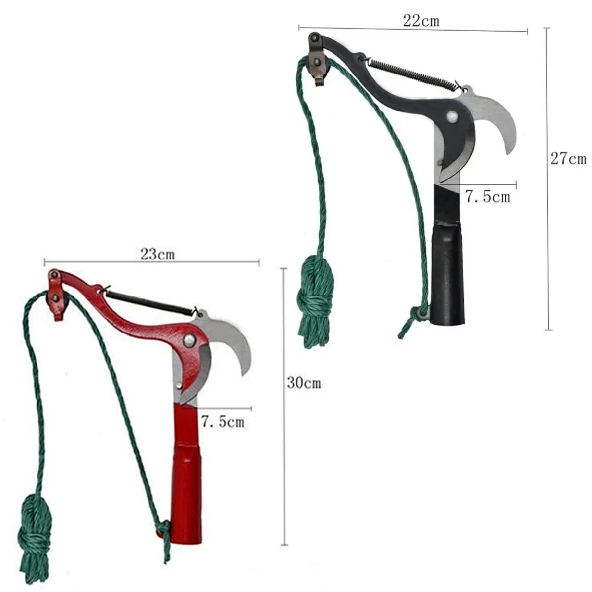 مقص البستنة بحبل خفيف الوزن ومتين ومقص تشذيب النباتات سهل الاستخدام وتصميم بكرة واحدة مريحة #2