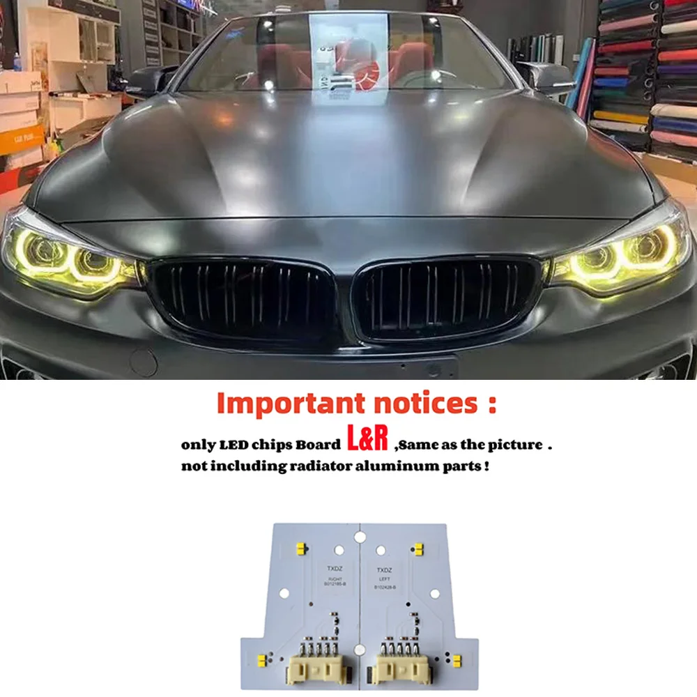 Farol LED com olhos de anjo amarelos, Módulo DRL Chip, Luz do dia para BMW F80 M3 LCI F32 F82 M4 F33 F83 F36, 63117493227, 2018-2020