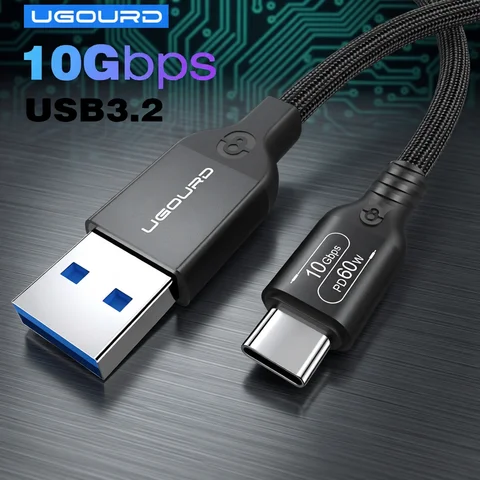 USB3.2 USB3.1 Gen2 10Gbps Cable USB-A to USB Type C Cable 3A 60W Fast Charging 10G Data Transfer Cord USB-C for SSD Hard Disk