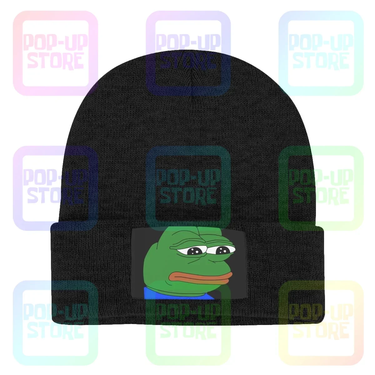 Pepe The Frog Meme Trend Funny Humor Hip Hop Knitted Beanie Hat Beanies Cap Trendy Fashion High Quality