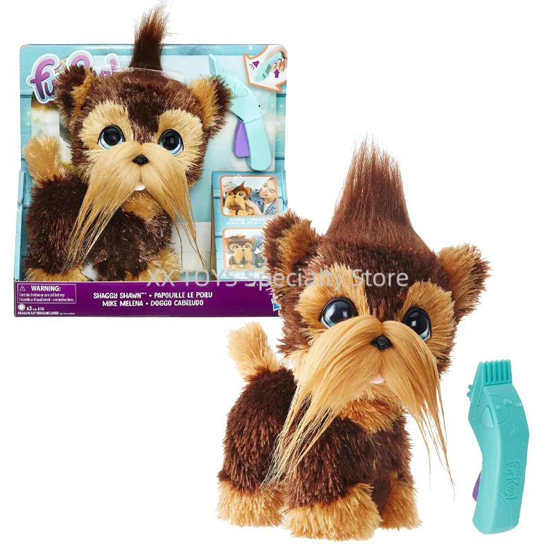 FurReal Shaggy Shawn สีน้ําตาลของเล่นสุนัขอิเล็กทรอนิกส์ Interactive Plush ของเล่นสัตว์เลี้ยงสุนัขกรูมมิ่งสาวเล่นของเล่นของขวัญวันเกิด