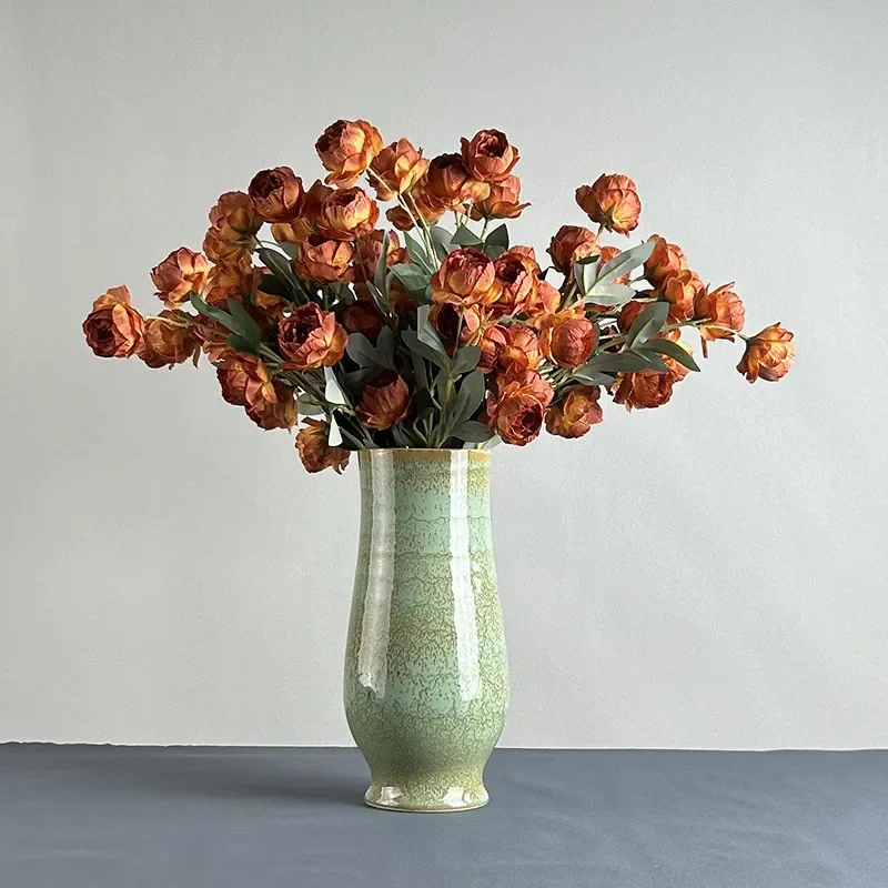 for Jingdezhen Ceramic Vase New Chinese Style Home Furnishing Ornament for Living Room Entrance TV Cabinet Zen Flower