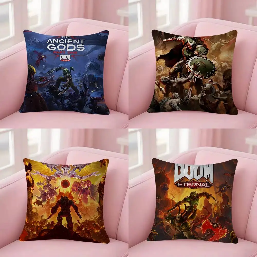 Games D-Doom E-Eternal Mini 45*45cm Cushion Cover Pillow Cover Decor Pillowcase Home Pillowcase For Couch Pillow