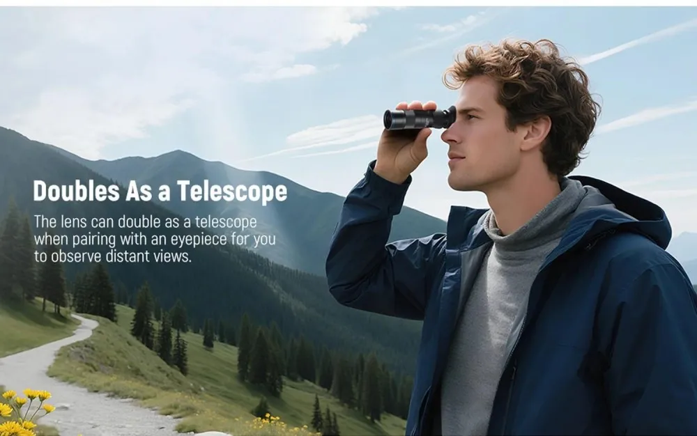 NEEWER LS-78 400mm Teleobjektiv für Smartphones mit 17mm Gewinde-Objektivclip – Detail 5