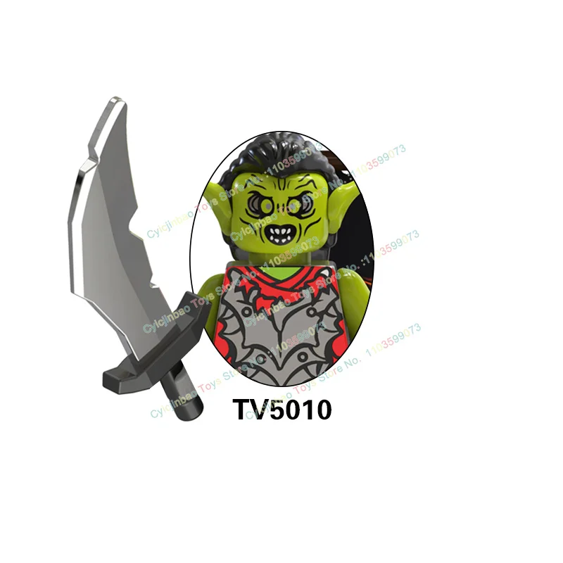 Medieval Movie Knights Orc Uruk-hai Goblin Sauron Action Figures Accessories Building Blocks Bricks Toys Children gifts TV6402