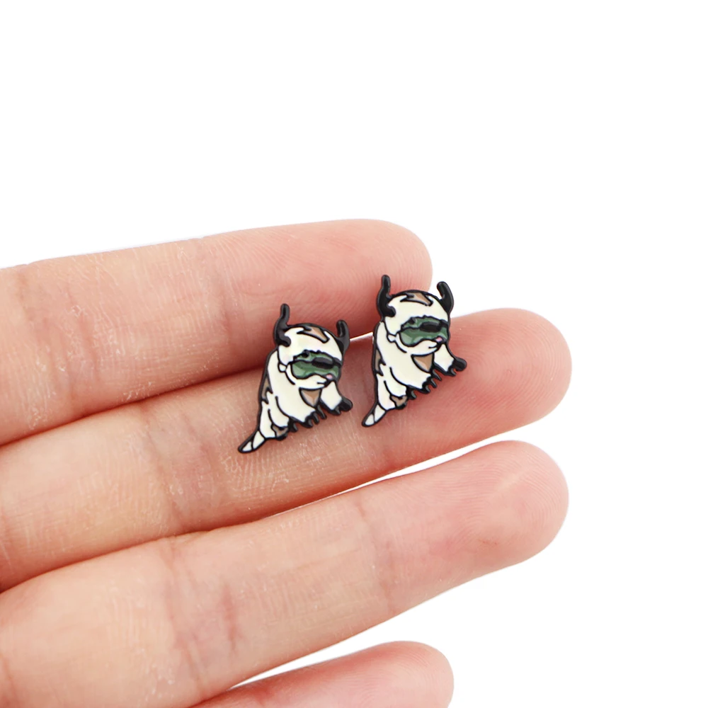 Pendientes de dibujos animados de tendencia de moda para mujer, rana de Animal lindo, regalo de niña, novedad divertida, 1 par