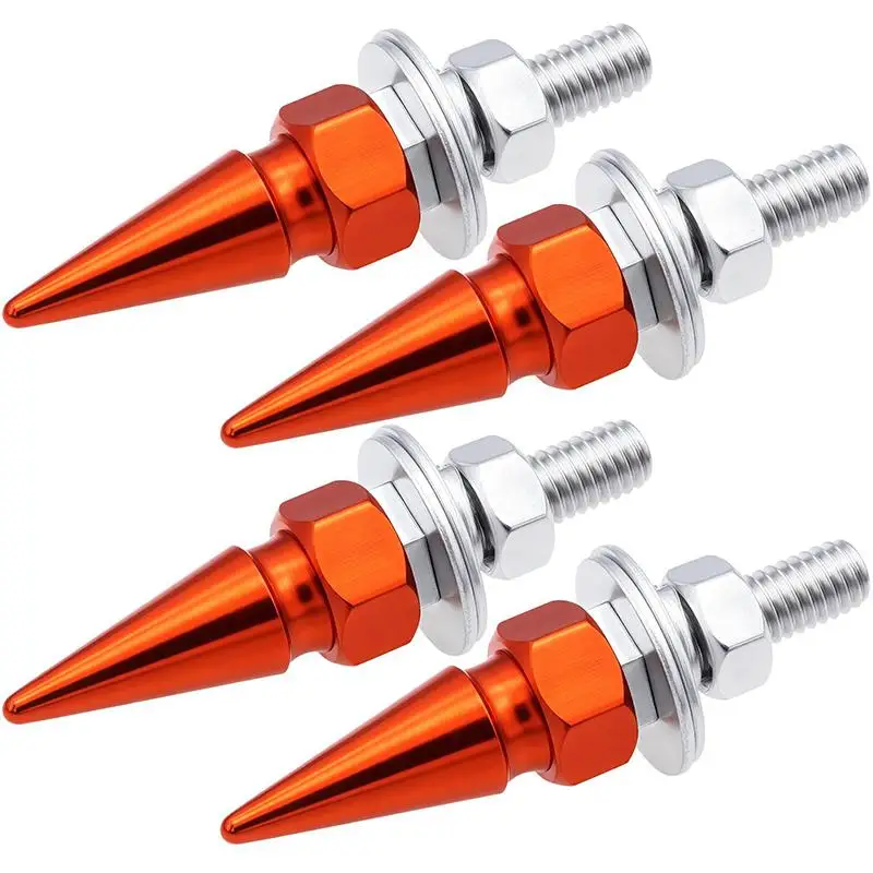 Universal Car License Plate Screws 4pcs M6 Aluminum Alloy Fasteners Secure Mount Rustproof Number Plate Fitting