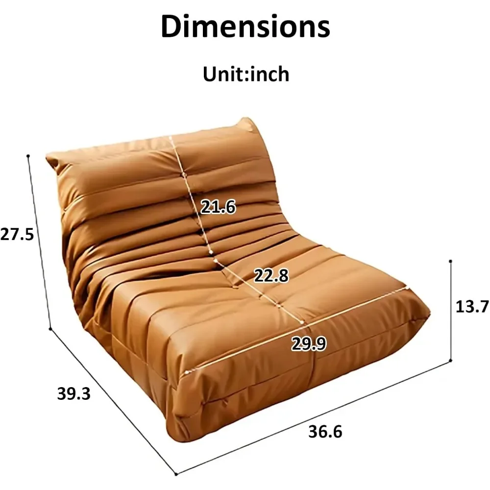 Sofá de chão preguiçoso multifuncional, sofá sem braços multifuncional, cadeira de saco de feijão elegante, relaxamento de canto do quarto