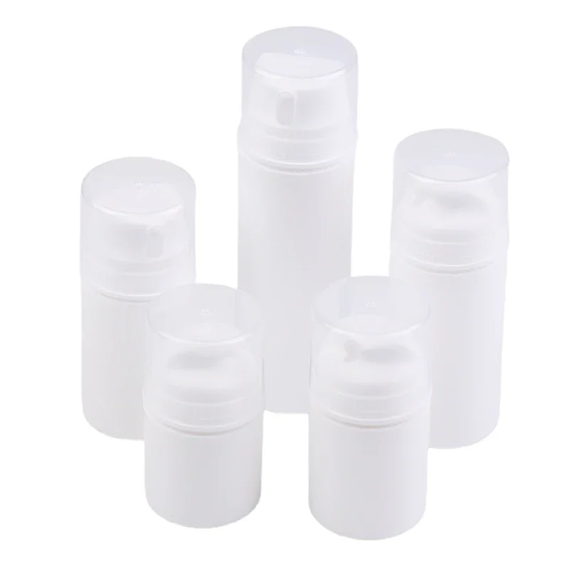 Plastikowe Mini Pojemniki Kosmetyczne Próżniowe na Balsamy, Wielokrotnego Użytku, Puste Butelki z Pompką, Podróżny Dozownik do Emulsji 35/50/75/100/150/200g