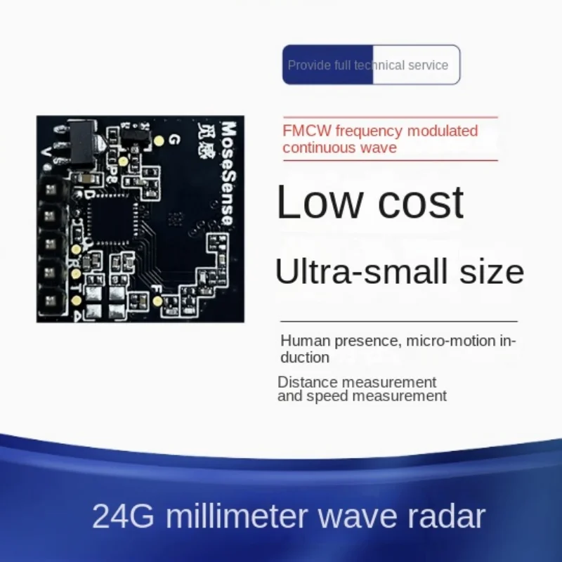 FMCW24G millimeter wave radar module human body presence still breathing ranging sensor distance time adjustable