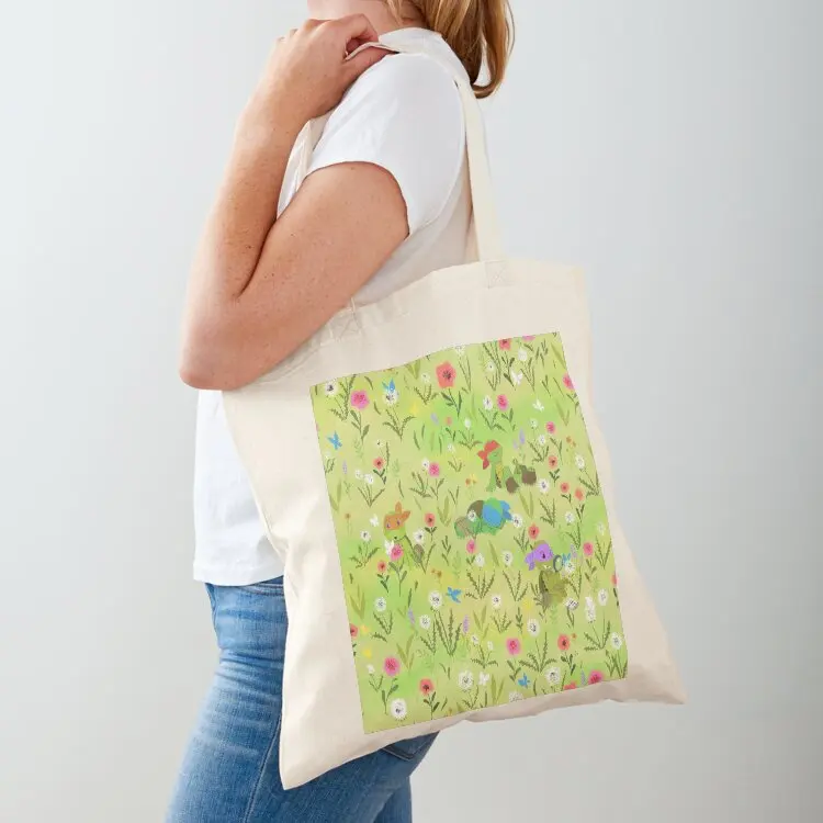 

Flowers and Turtles Tote Bag Handbags women canvas tote Women's tote bag Women's handbag