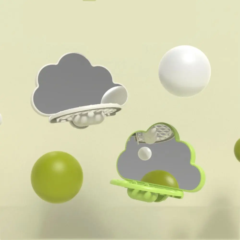 Clouds Shape Bird Mirror With Perch Save Space with Feeding Box Bird Mirror Toy Sturdy Bird Perch Stand Boredom Relief