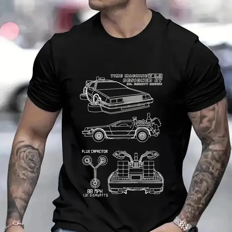 New Fashion Mens Brand T-shirt Racing Car Summer Daily Casual Sports Tee Shirt for Men Short Sleeve Clothing Male T Shirt Homme