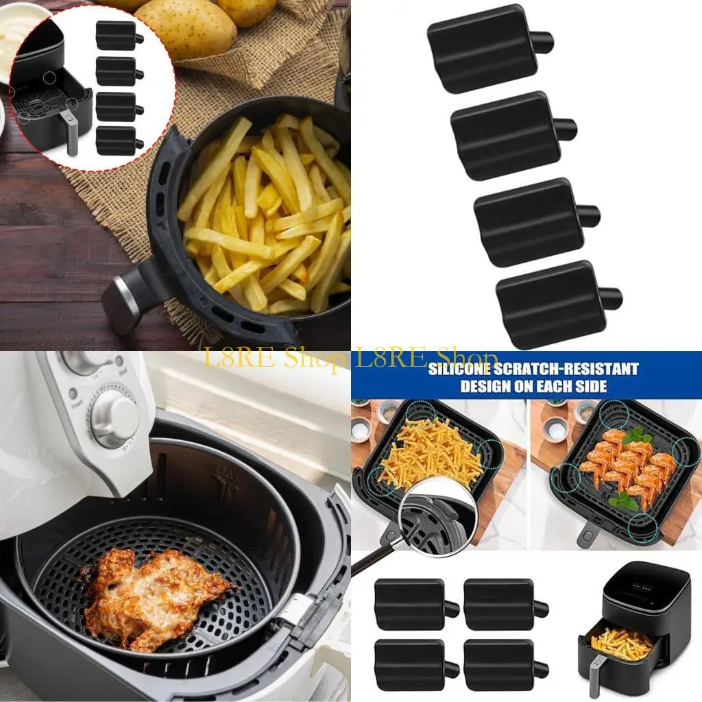 

L8RE 4/8Pcs Air Frying Machine Rubber Bumpers Air Frying Machine Replacement Part Rubber Tips Silicone