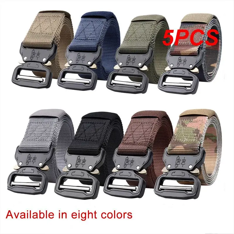 5PCS 1.5 inch Quick Release Tactical Belt Riggers Airsoft Belts men sports black green nylon BT3404 men outdoor sports