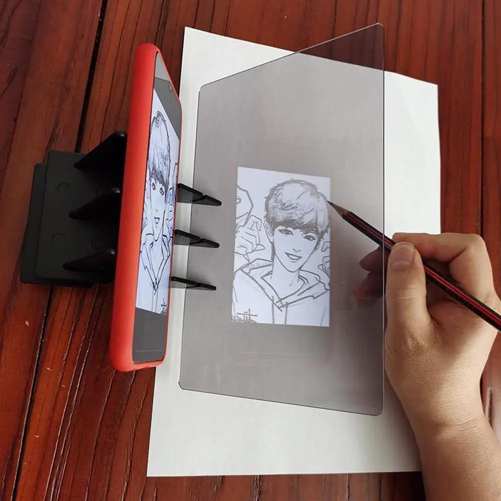Tavolo da disegno per copia ottica Tracciamento d'imitazione portatile con strumento di apprendimento dello schermo di proiezione adatto per tablet mobile
