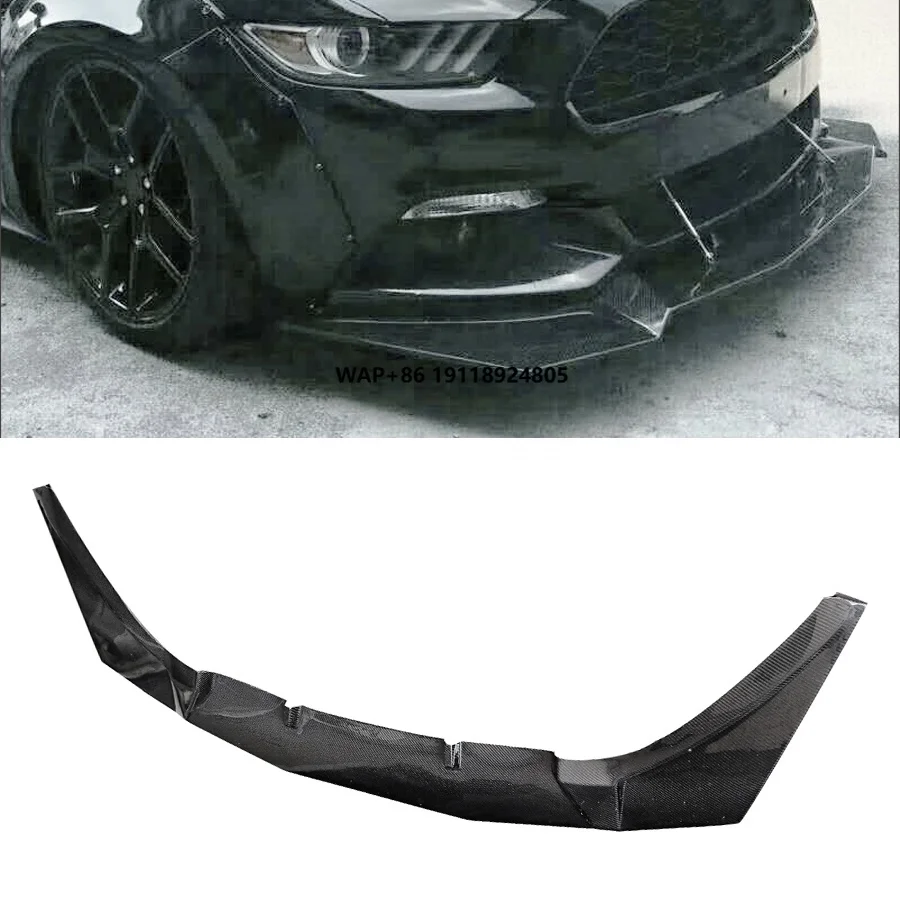 

New Carbon Fiber Front Bumper Lip & Splitter Diffuser Trim Body Kit for 2015-2017 for Mustang