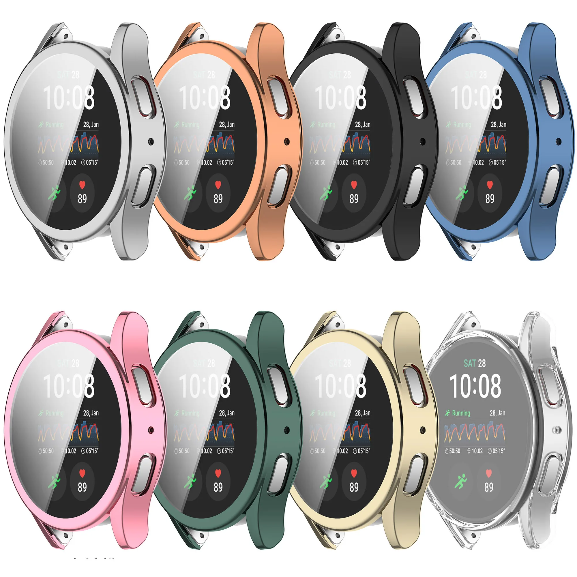 TPU Protective Case For Samsung Galaxy Watch 7 40mm 44mm Full Screen Protector Shell Bumper