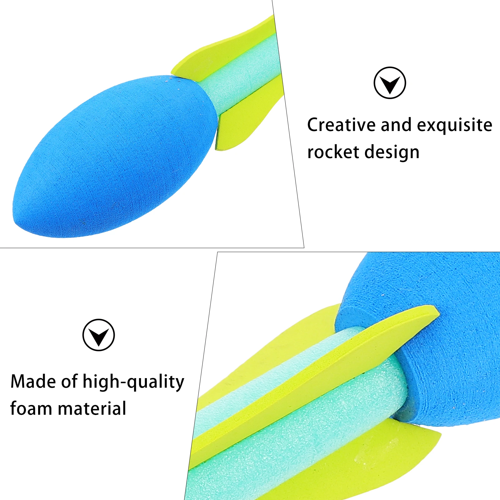 

Early Childhood Soft Rocket Outdoor Toy Launcher Safe Lightweight Fun Plaything Kids Gifts Toy Rockets Throwing