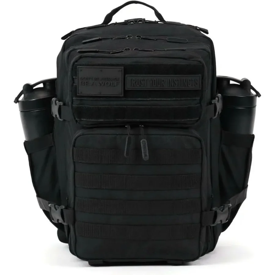 حقيبة ظهر رياضية WOLFpak 35L - مادة أكسفورد متينة مقاومة للماء 1000D مع جيب للكمبيوتر المحمول بحزام MOLLE وحامل كوب مزدوج