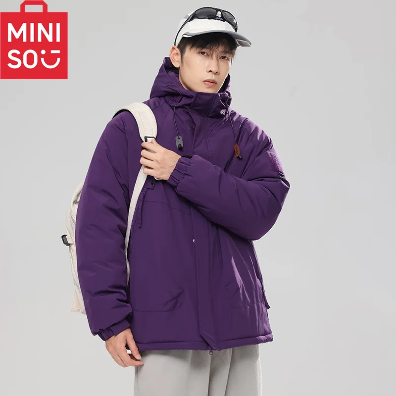 MINISO winter graphene thermal insulation jacket, outdoor thick windproof and waterproof cotton jacket, sports jacket, mountaine