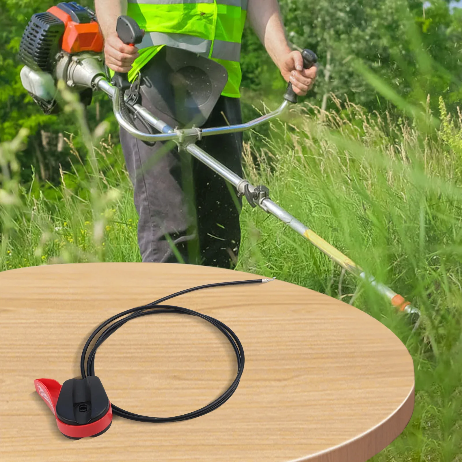 Heavy Duty Throttle Control Cable Plastic Coated Fits Most For Masport And For Rover Lawnmowers 1650mm Inner Wire