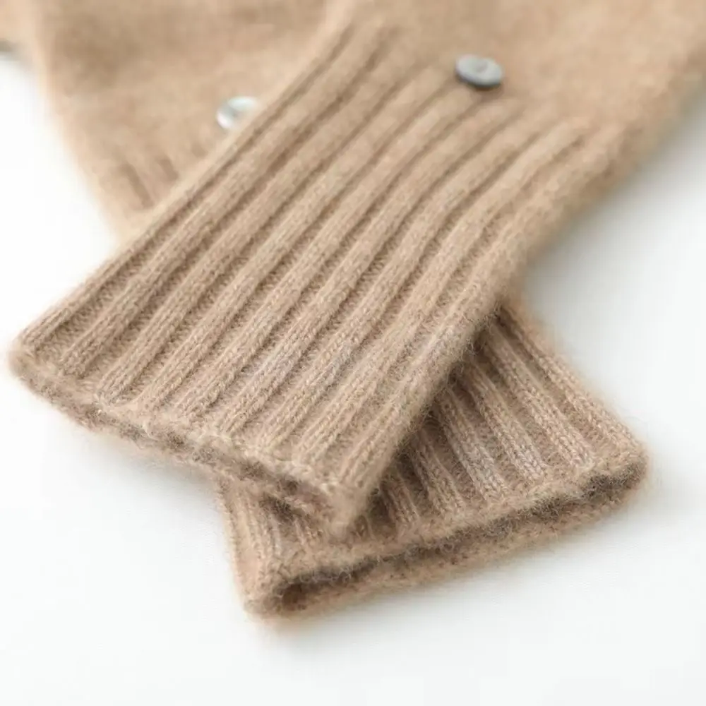 New Cashmere Winter Mitten High Quality Windproof Flip Cover Mittens Thicken Fingerless Gloves Winter