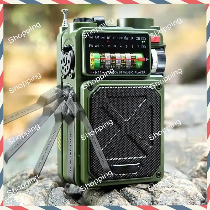 M20K Hand-Operated Emergency Solar Radio Solar Bluetooth Outdoor Camping Alarm Radio Bluetooth Outdoor Camping Alarm Radio