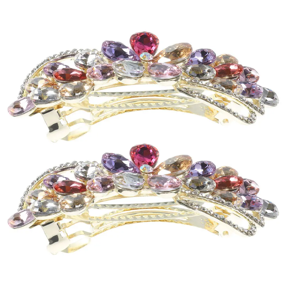 

2 шт. заколки для волос со стразами, цветочные заколки-зажимы, свадебные аксессуары для волос, головной убор для невесты