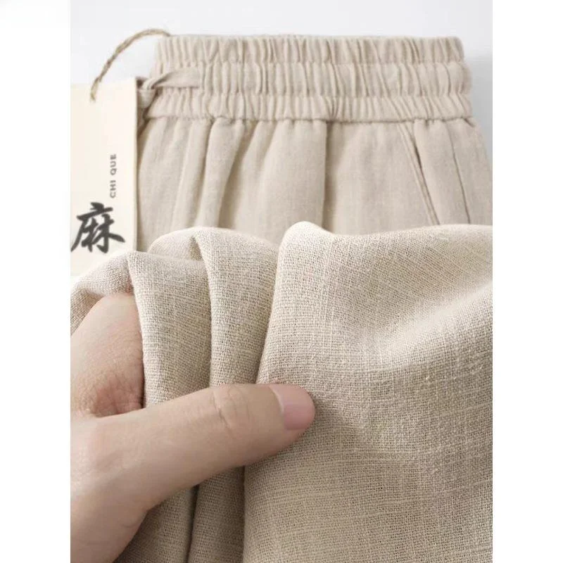 

High-End Linen Pants Men Women Summer New Sle Thin Cotton Linen Large Size Straight Casual Long Pants Dra Effect